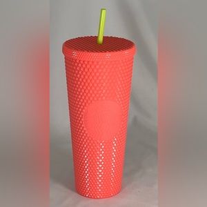 Starbucks Studded Dragon Fruit Salmon Pink Venti 24 oz Tumbler 2022 NWT